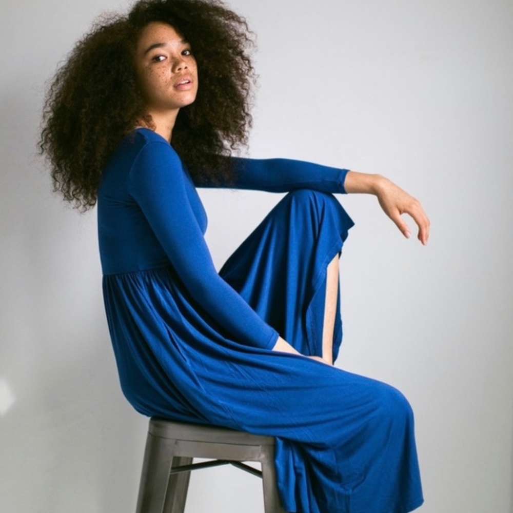 Suunday Ballet dress, EUC size L - Royal blue